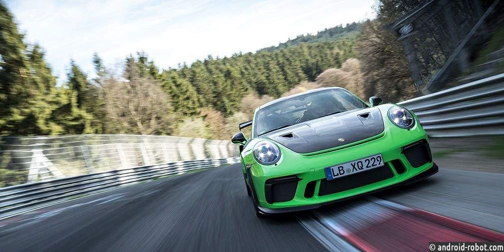 Porsche 911 GT3 RS по «Нордшляйфе» проехал менее чем за семь минут Porsche 911 GT3 RS по «Нордшляйфе» проехал менее чем за семь минут