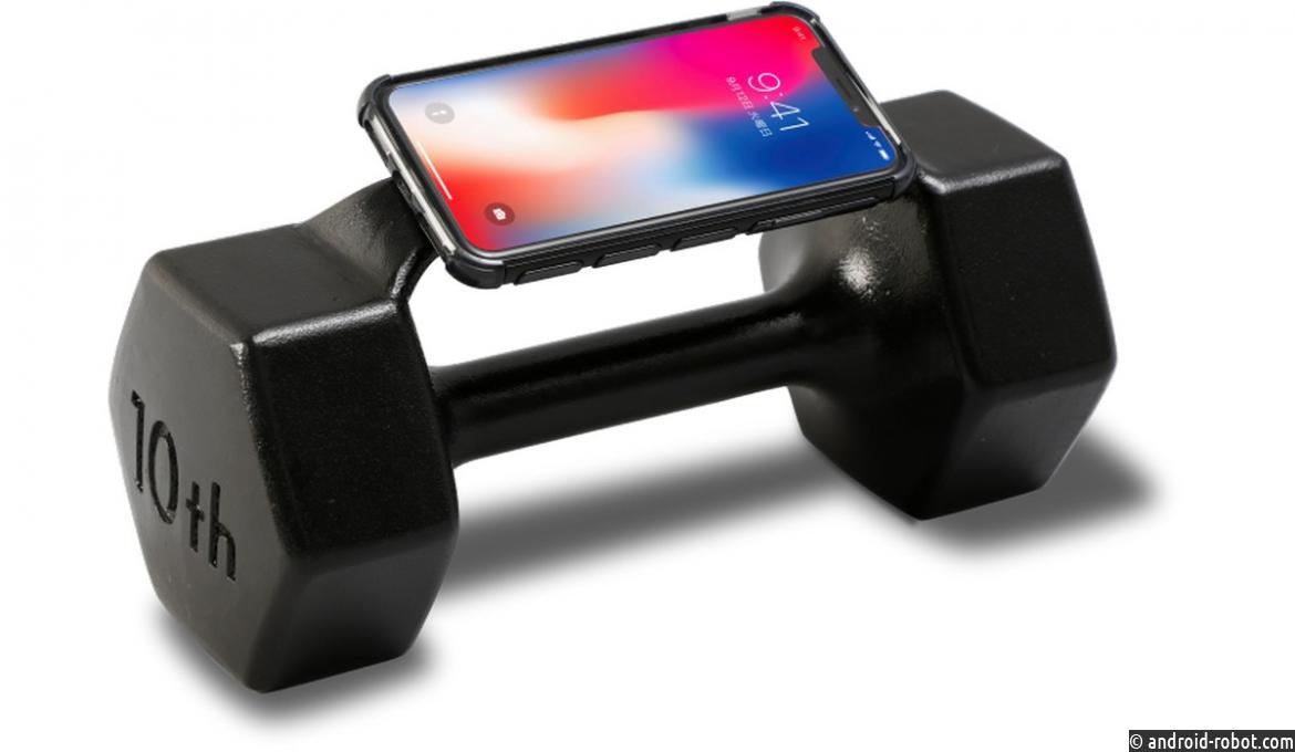 Чехол-гантелю в 10 кг для для iPhone X выпустили в Японии