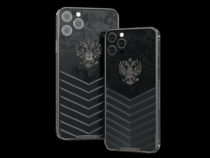 Ко Дню России создали люксовую коллекцию iPhone с Российским Орлом из золота и титана с механическими часами на корпусе