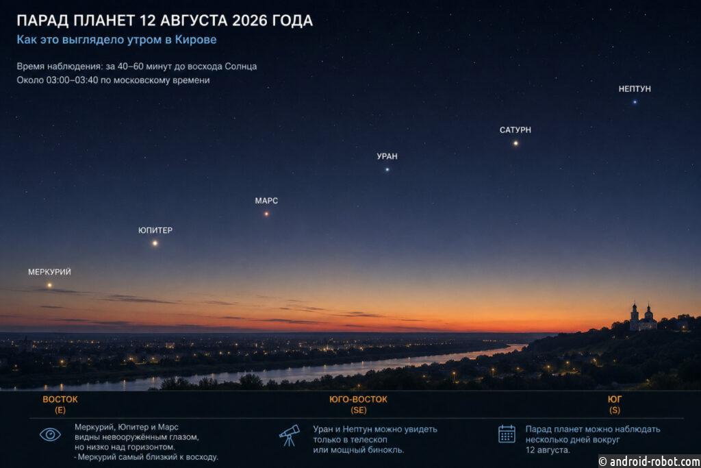 12 августа Землю ждут затмение, парад планет и звездопад Персеиды