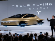Tesla показала летающий электрокар Roadster